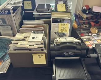 A136 - $350 Big Shot by Sizzix with boxes of die cutters. 
