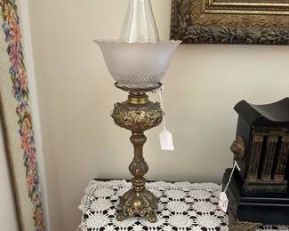 A25 - $20 Table Lamp. Measures 21" tall. 