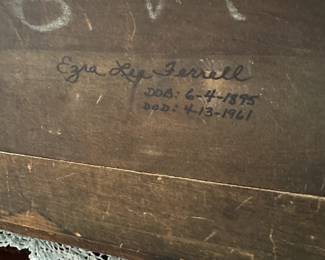 A24 - $75. Mantle Clock (wooden not stone). Measures 16" wide x 6" deep x 12" tall. 