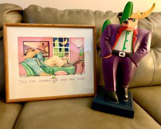 Authentic Marcus Pierson pencil hand signed with repo of Pierson art piece