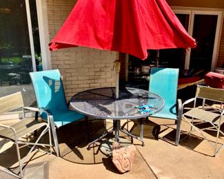 Vintage LEROLIN MCM camping chairs 2-tan colored