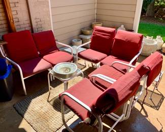 Sectional White Outdoor Seating