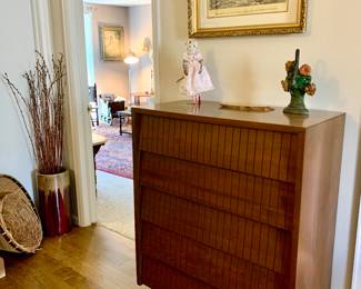 MCM dresser, Lake Erie Battle Art, Cast Iron floral door stopper