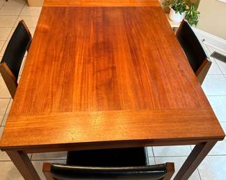 Teak table long view