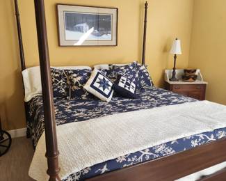 Beautiful Four Poster King Bed - King Mattress. 