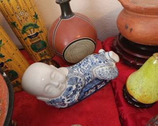 Vintage Procelain Chinese Sleeping Baby 