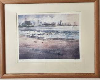 Framed Print signed by Artist - Skyline of Chicago.