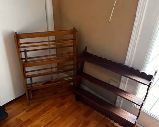 A nice CD rack and Vintage Mahogany What Not Shelf! 