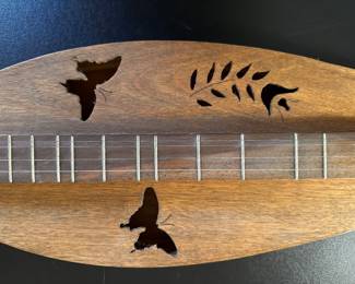 Mountain Dulcimer! Hand carved with butterflies! 