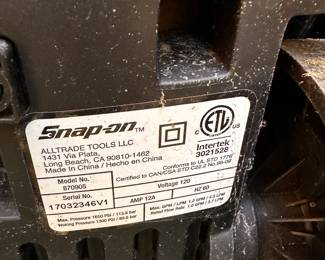 An awesome SNAP-ON Electric Power Washer! Works perfectly! LOOKS NEW! 
