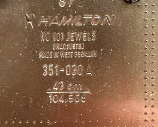 Lovely HAMILTON Wall Clock! Westminster chimes! Original Key! 