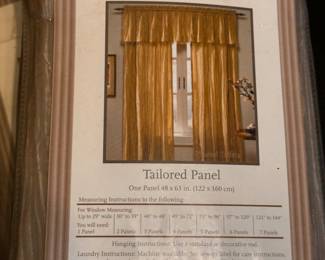 5 MINT Tailored Curtain Panels! 3 Blue and Two Tan!