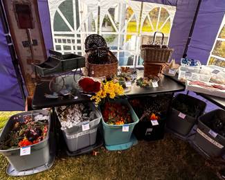 The "CRAFT TENT" is a 10X20 tent! LOADS of craft/floral supplies for every season! PERFECT time of year for all you holiday crafters!
