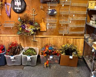 The "CRAFT BARN" has been emptied and displayed here and in a 10X20 tent! LOADS of craft/floral supplies for every season! PERFECT time of year for all you holiday crafters!