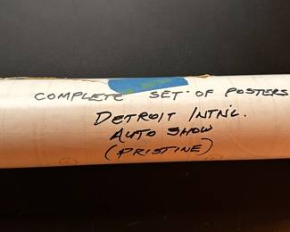 A Complete Set of Detroit International Auto Show Posters! Near Mint! ALL ROLLED! 