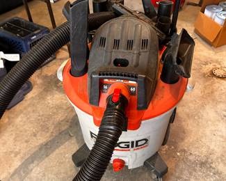 Terrific RIGID 6.5HP Shop Vac with many accessories! 
