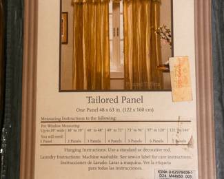 5 MINT Tailored Curtain Panels! 3 Blue and Two Tan!