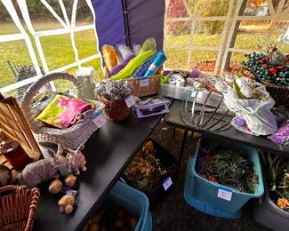 The "CRAFT TENT" is a 10X20 tent! LOADS of craft/floral supplies for every season! PERFECT time of year for all you holiday crafters!