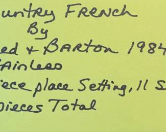 Country French by Reed & Barton stainless, 55 pieces and storage box 