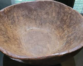 Very large wooden bowl