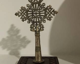 Silver Ethiopian Christian cross from Lalibela