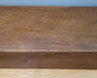 Barnwood box made by the homeowner from reclaimed boards from his grandfather's barn