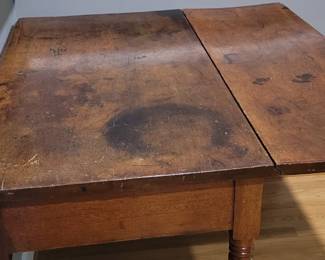 Antique double drop leaf table, refinished