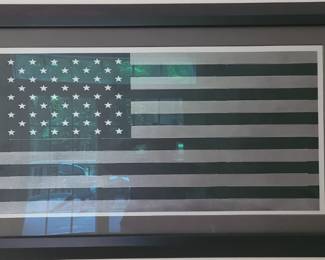 American flag art handmade of steel