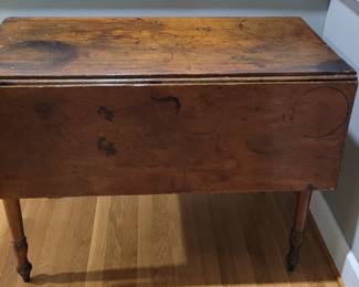 Antique double drop leaf table, refinished