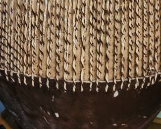 Close-up of a traditional drum from Uganda.