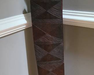 Foyer statue:
Hand-carved statue from Ethiopia that is supposed to protect everyone in the house from evil spirits.