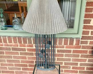 Vintage, Woodard Style Wrought Iron Table Lamp