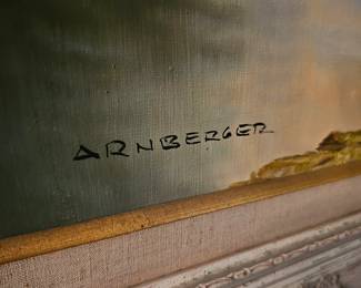 Original Framed Painting by Listed Artist JOHANN ARNBERGER.