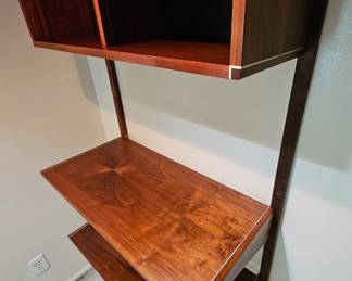 Vintage Walnut Sectional Wall Shelving Units by Barzilay. #barzilay