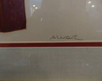 Framed art signed by Sunol Alvar