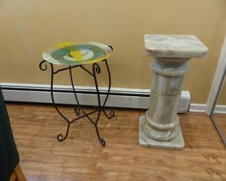 Marble pedestal