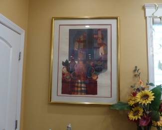 Framed art signed by Sunol Alvar