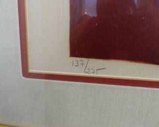 Framed art signed by Sunol Alvar