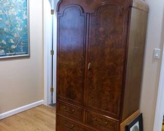 Master bedroom dresser, mirror, armoire & pair of night tables