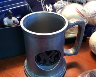 NY Yankee Pewter Stein 