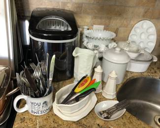 Kitchen Appliances & Milk Glass