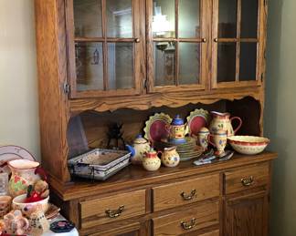 Oak China Hutch 