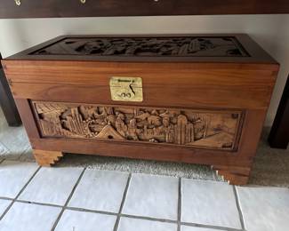 Carved Wood Trunk