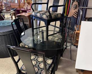 Glass Top dinning table with 4 Chairs
