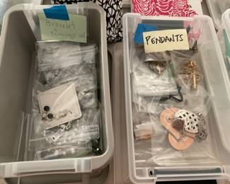 Pendants and necklaces, earrings