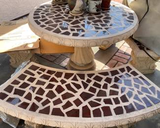 Cement outdoor furniture 