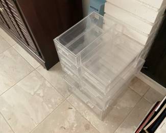 Plastic shoe boxes 