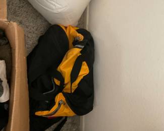 Duffle bags, down comforter 