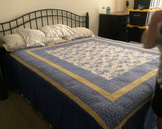 Bed and frame.  Mattress is clean