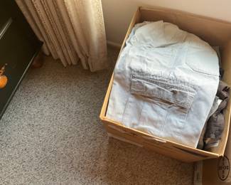 Bin of men’s clothes